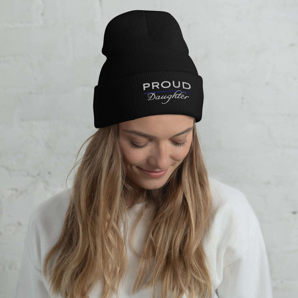 Proud LEO Daughter - Women's Cuffed Beanie - American Heroes Apparel