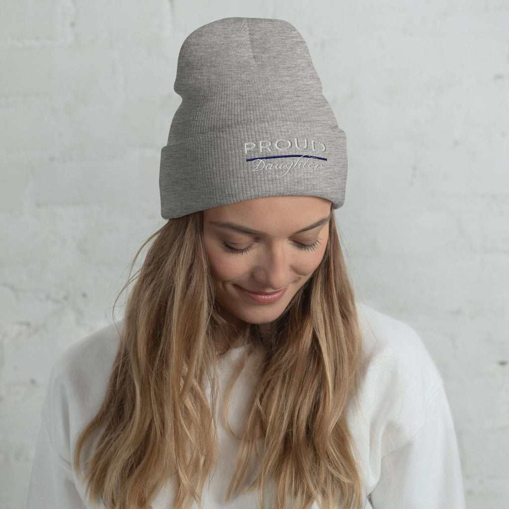 Proud LEO Daughter - Women's Cuffed Beanie - American Heroes Apparel