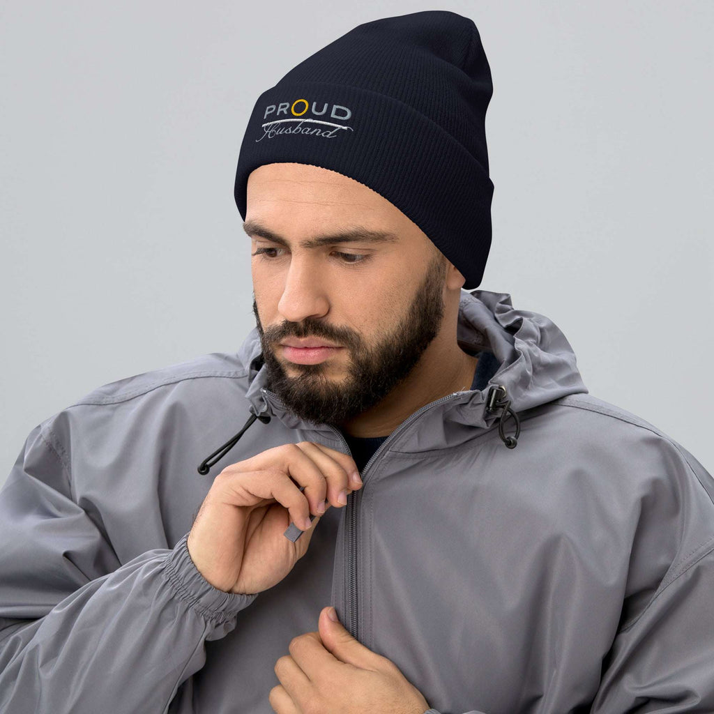 Proud EMS Husband - Men's Cuffed Beanie - American Heroes Apparel