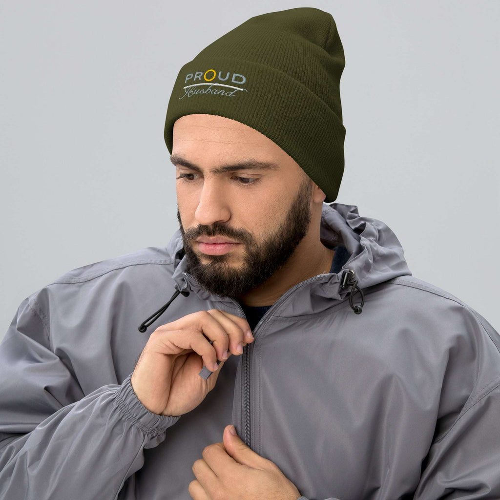 Proud EMS Husband - Men's Cuffed Beanie - American Heroes Apparel
