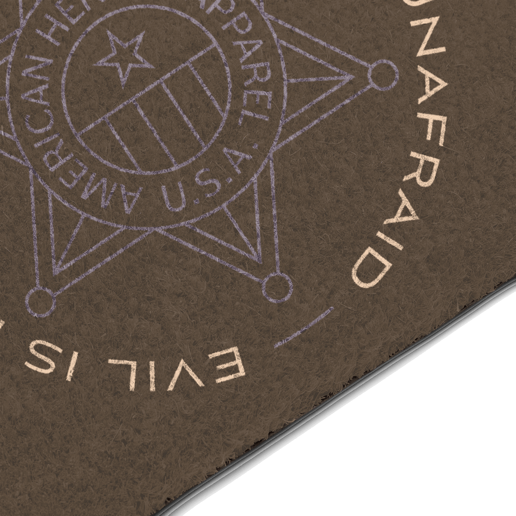 "Evil Is Powerless If The Good Are Unafraid" Coir Doormat - American Heroes Apparel