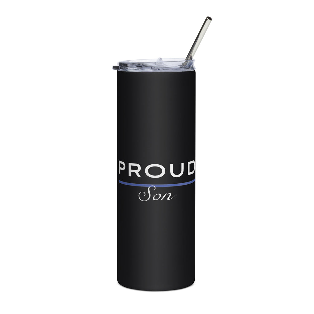 Proud LEO Son - Stainless steel tumbler - American Heroes Apparel
