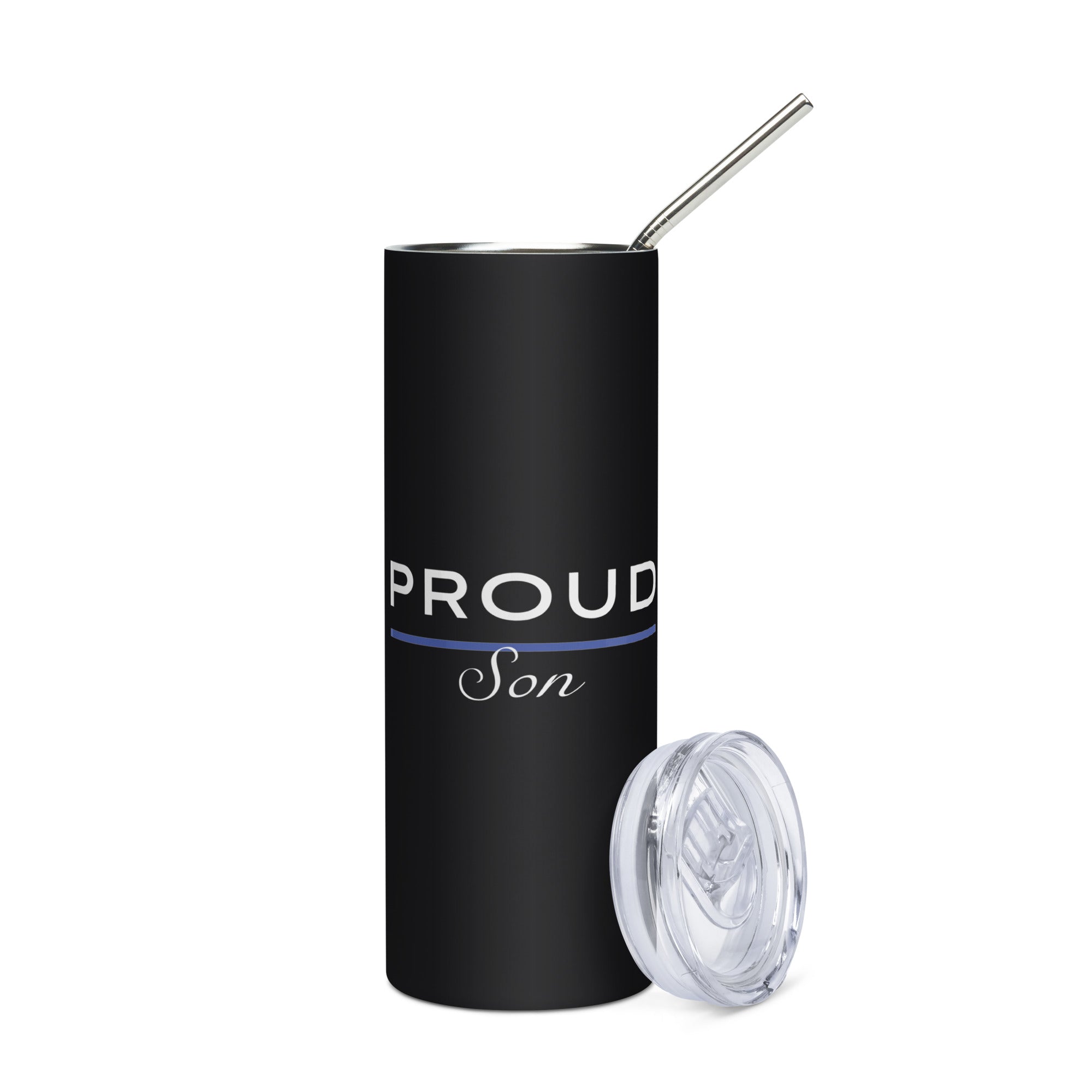 Proud LEO Son - Stainless steel tumbler - American Heroes Apparel