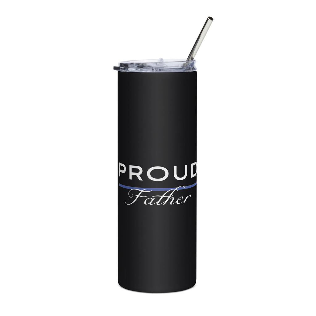 Proud LEO Father - Stainless Steel Tumbler - American Heroes Apparel