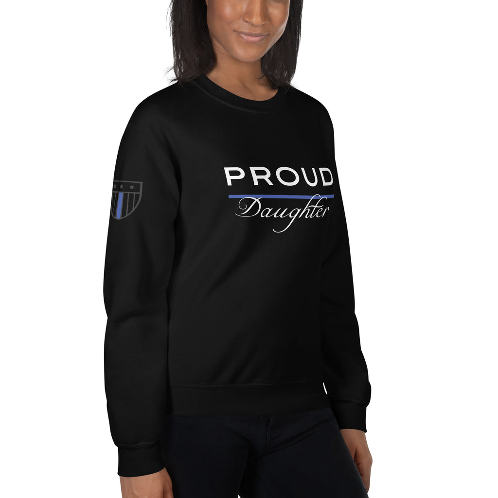 Proud LEO Daughter - Women's Sweatshirt - American Heroes Apparel