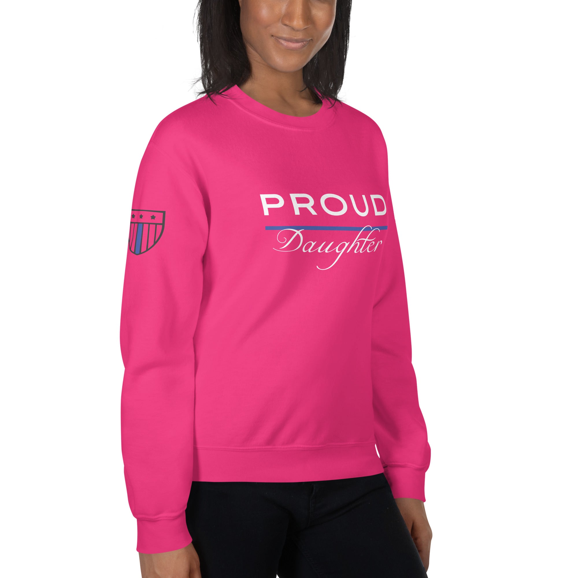 Proud LEO Daughter - Women's Sweatshirt - American Heroes Apparel