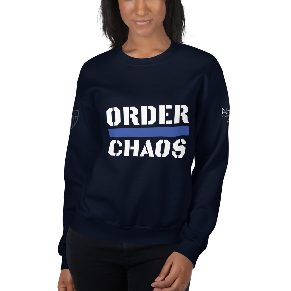 Order Over Chaos - Women's Sweatshirt - American Heroes Apparel