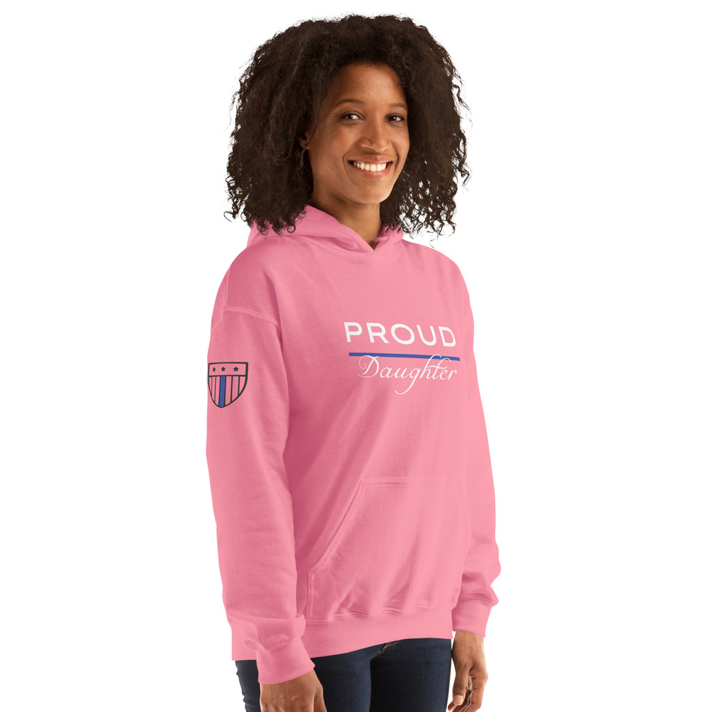 Proud LEO Daughter - Women's Premium Hoodie - American Heroes Apparel
