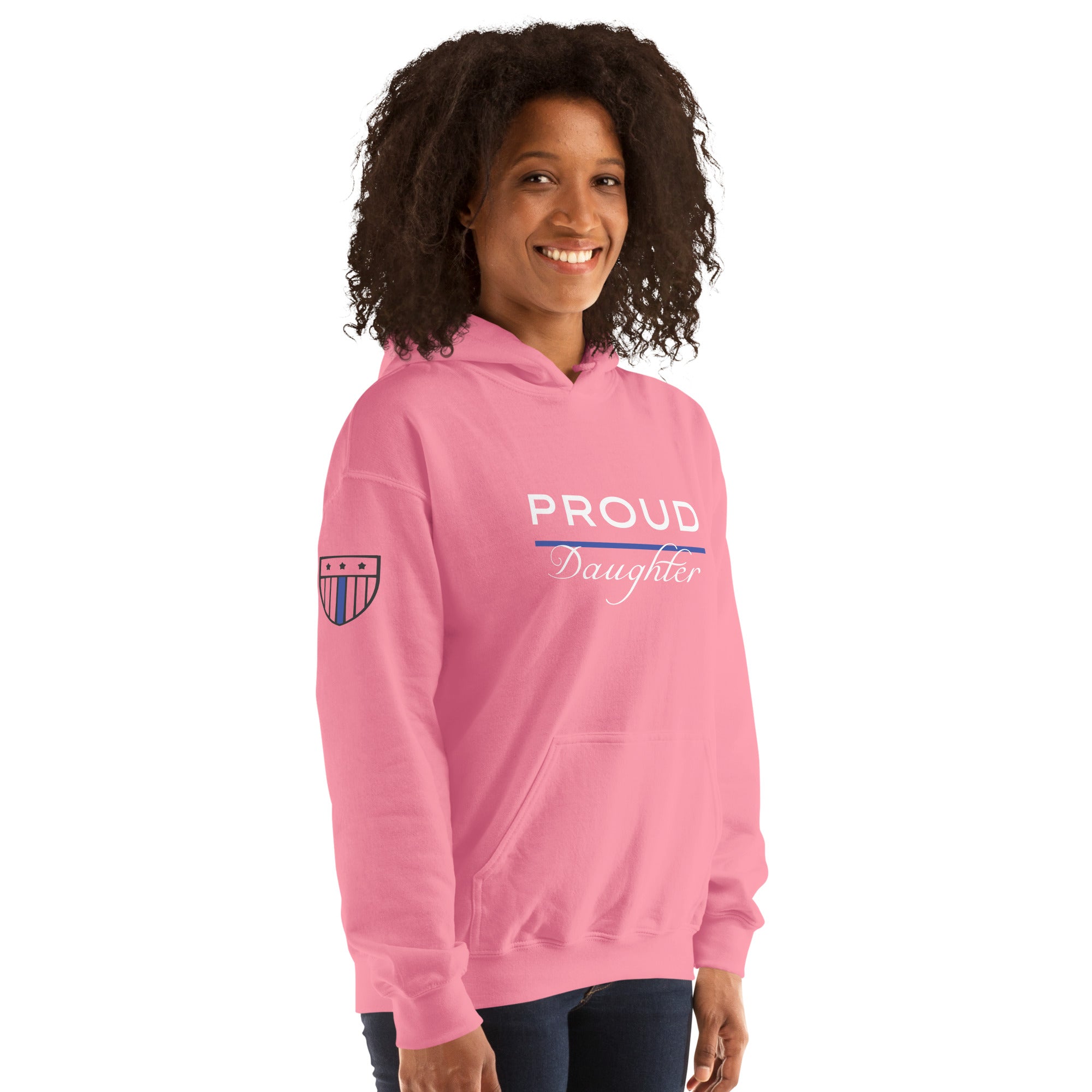 Proud LEO Daughter - Women's Premium Hoodie - American Heroes Apparel