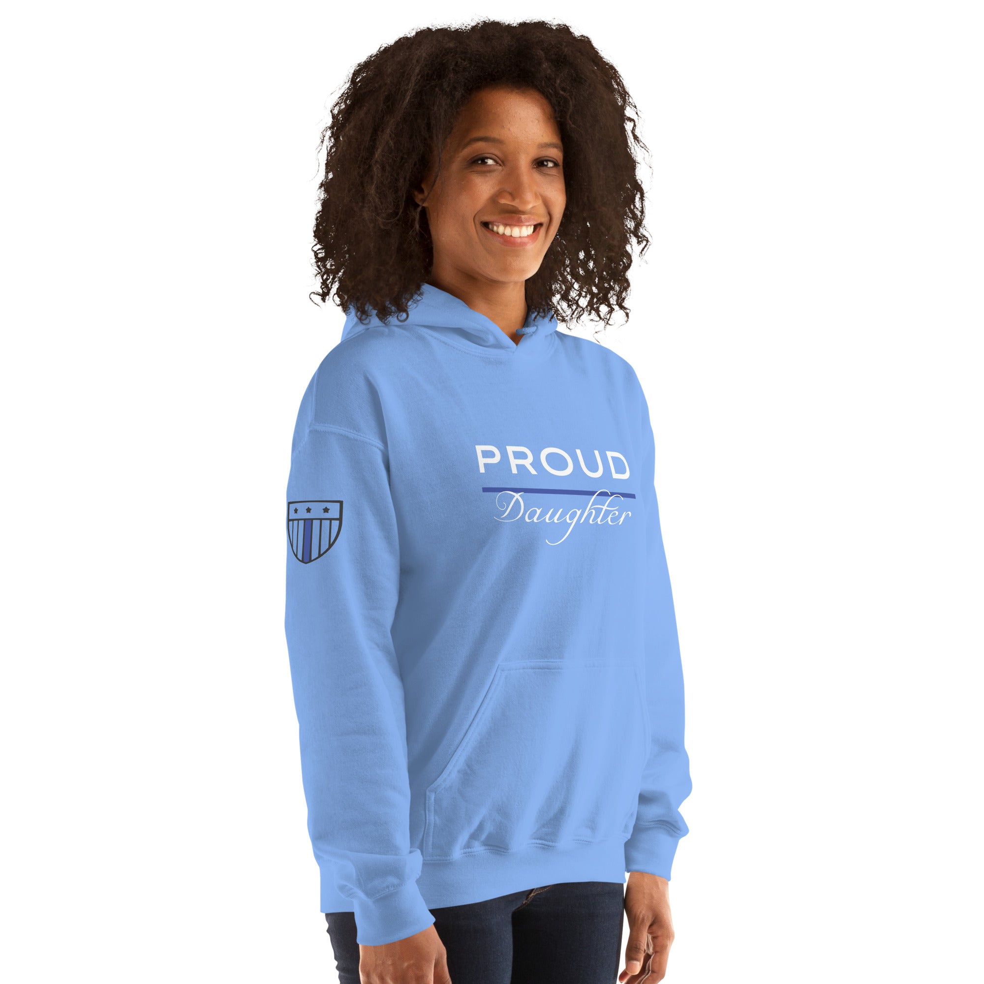 Proud LEO Daughter - Women's Premium Hoodie - American Heroes Apparel