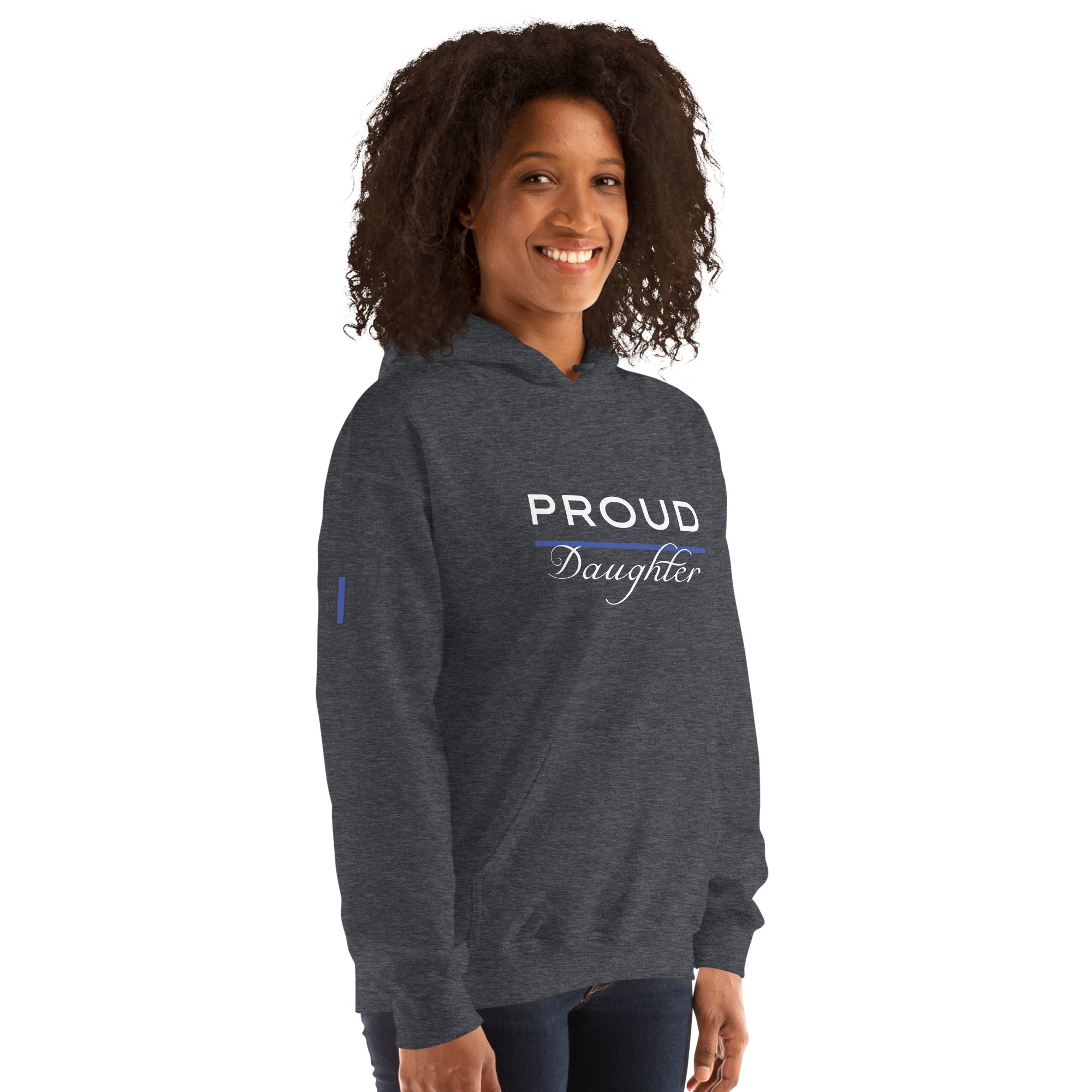 Proud LEO Daughter - Women's Premium Hoodie - American Heroes Apparel