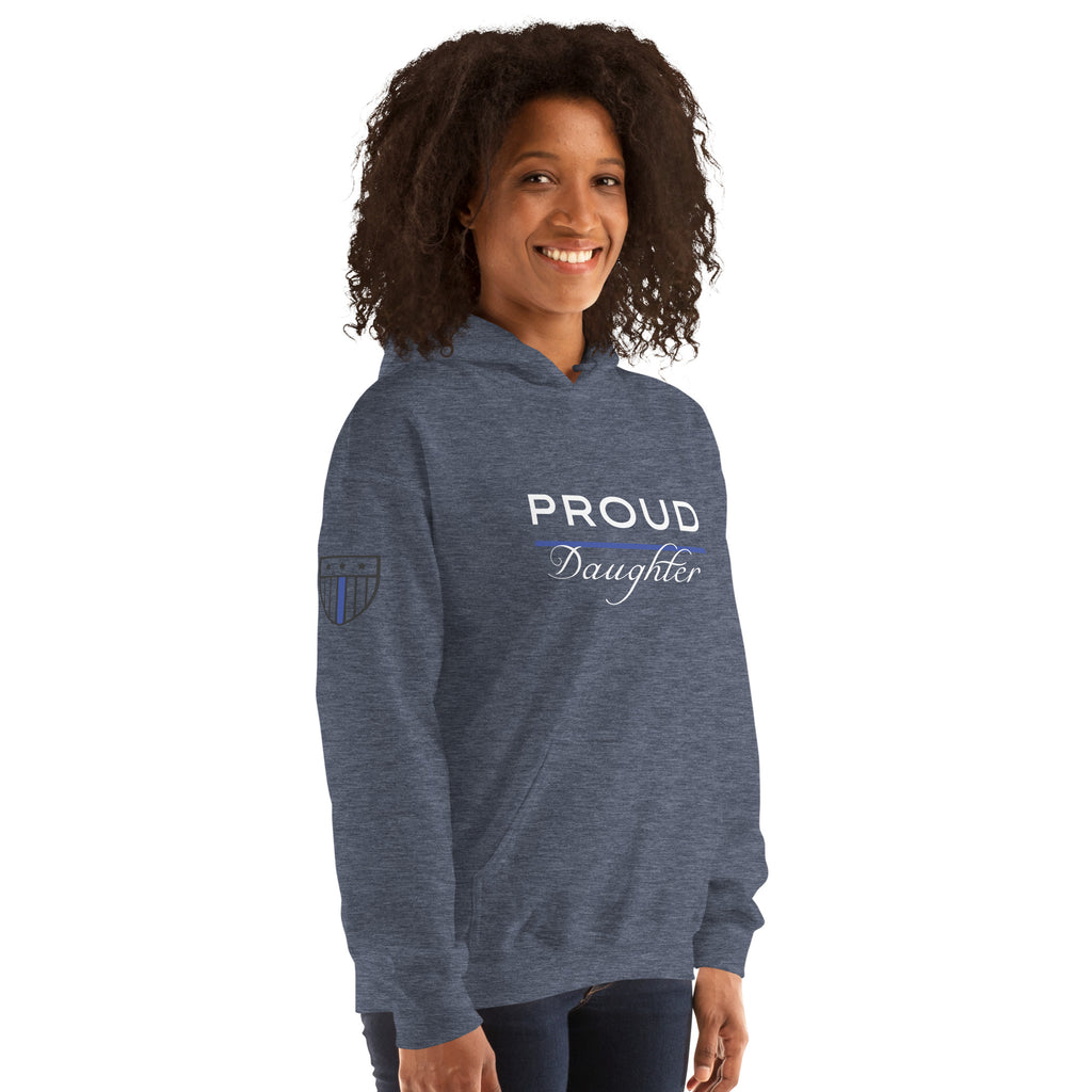 Proud LEO Daughter - Women's Premium Hoodie - American Heroes Apparel