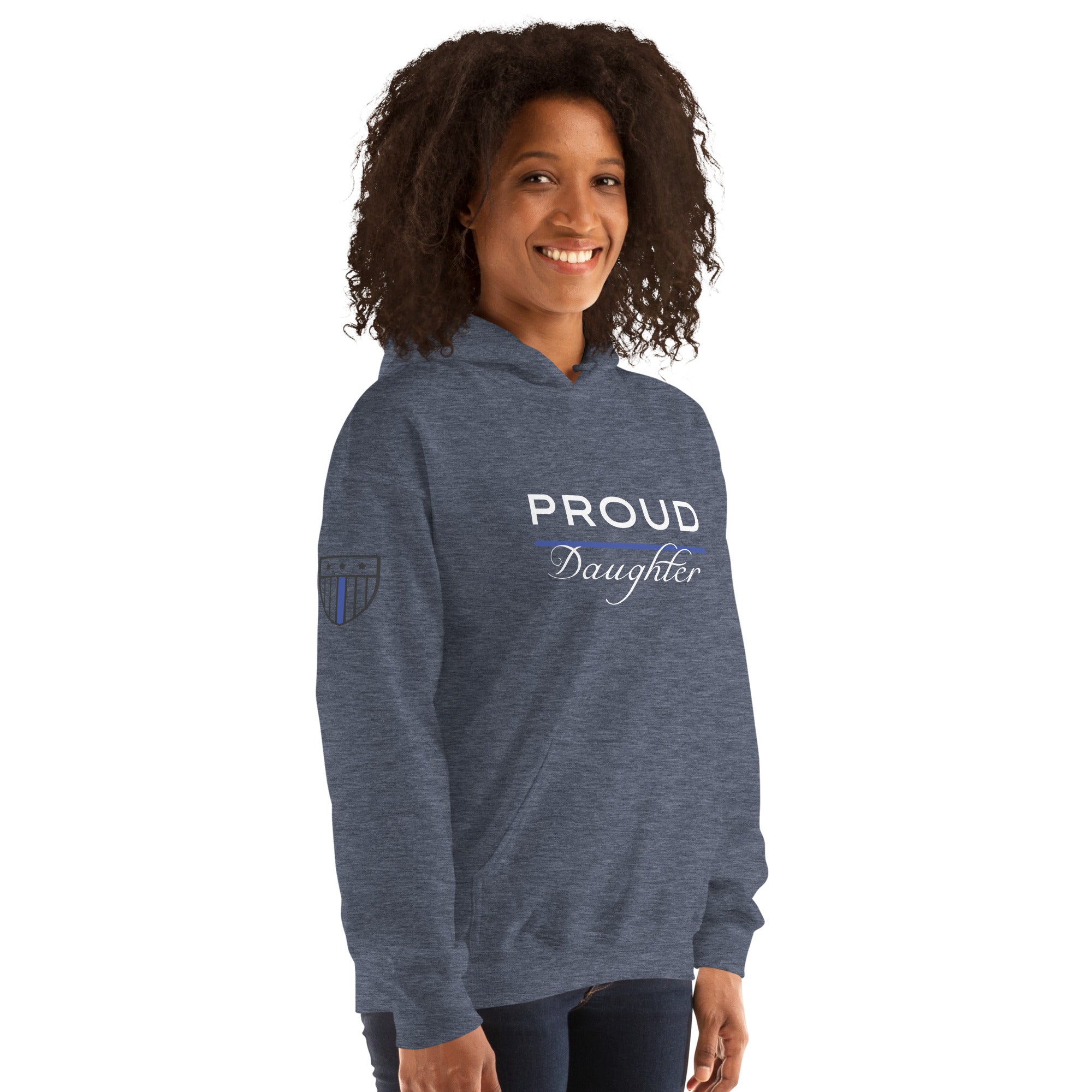 Proud LEO Daughter - Women's Premium Hoodie - American Heroes Apparel