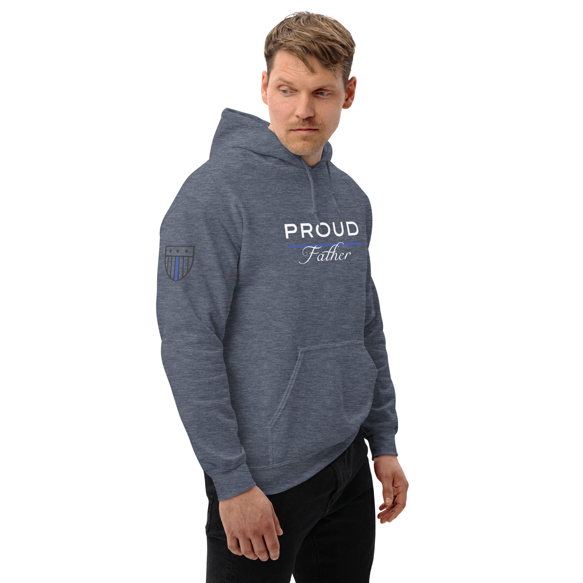 Proud LEO Father - Men's Premium Hoodie - American Heroes Apparel