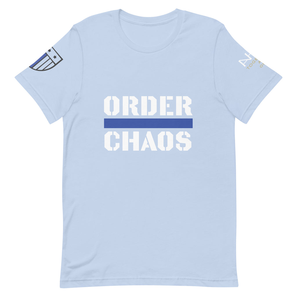 Order Over Chaos - Men's Thin Blue Line T-Shirt - American Heroes Apparel