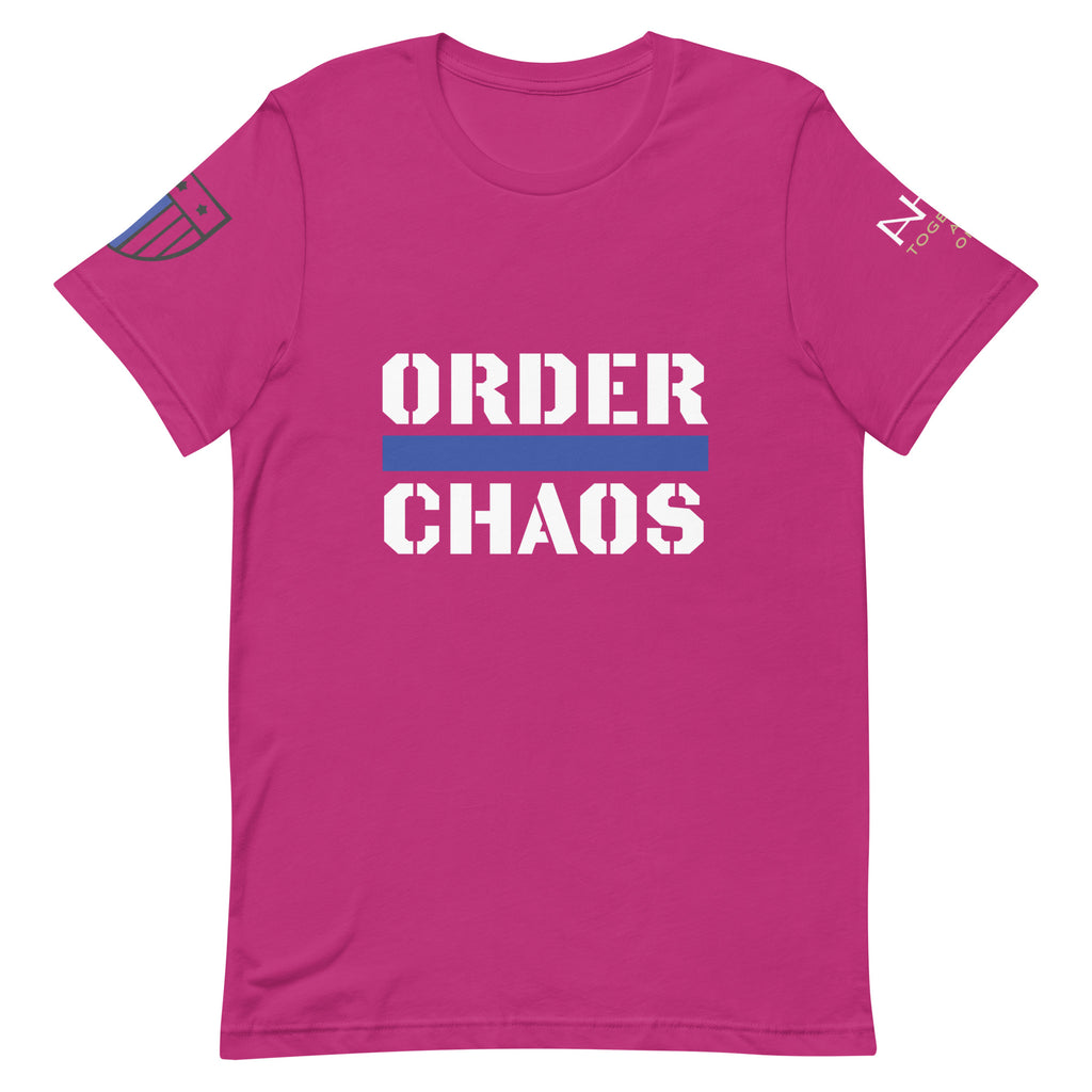 Order Over Chaos - Men's Thin Blue Line T-Shirt - American Heroes Apparel