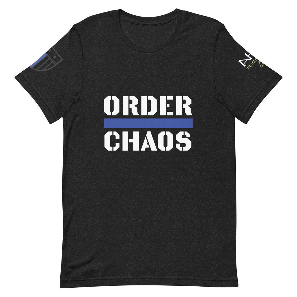 Order Over Chaos - Men's Thin Blue Line T-Shirt - American Heroes Apparel