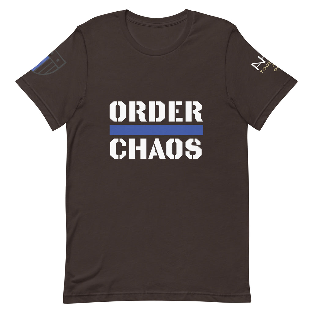 Order Over Chaos - Men's Thin Blue Line T-Shirt - American Heroes Apparel