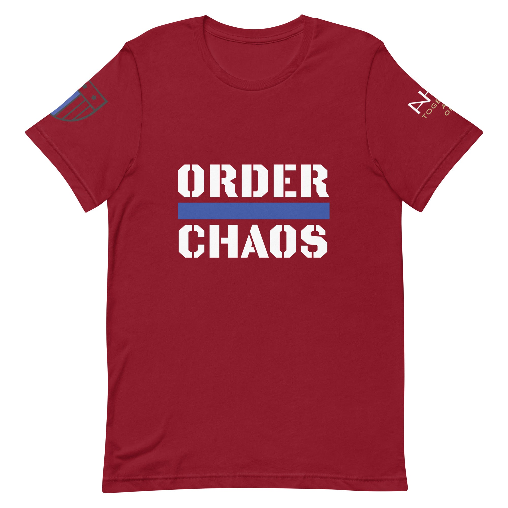 Order Over Chaos - Men's Thin Blue Line T-Shirt - American Heroes Apparel