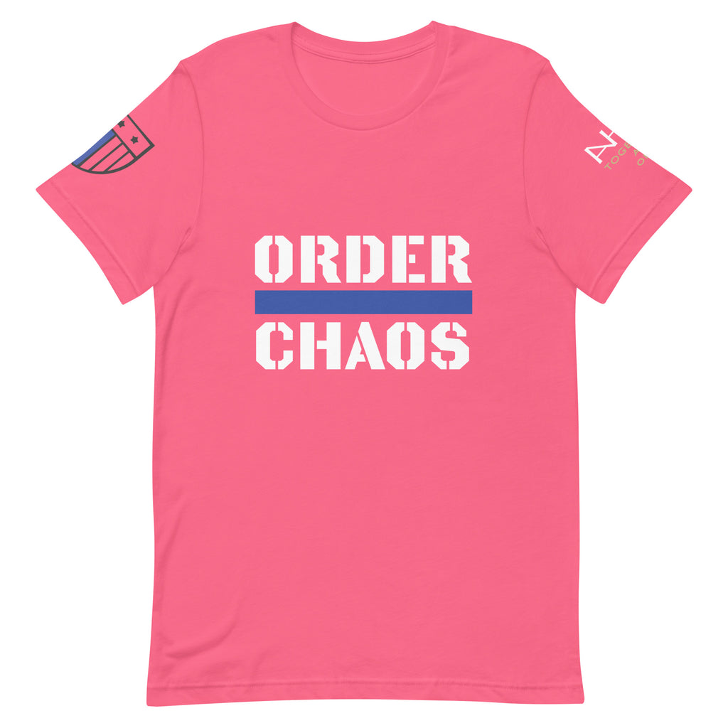 Order Over Chaos - Men's Thin Blue Line T-Shirt - American Heroes Apparel