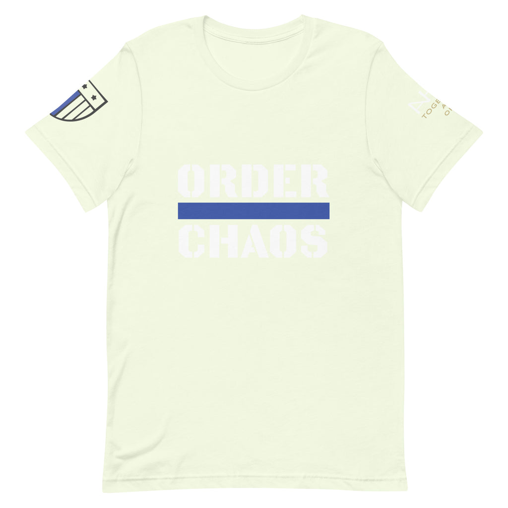 Order Over Chaos - Men's Thin Blue Line T-Shirt - American Heroes Apparel