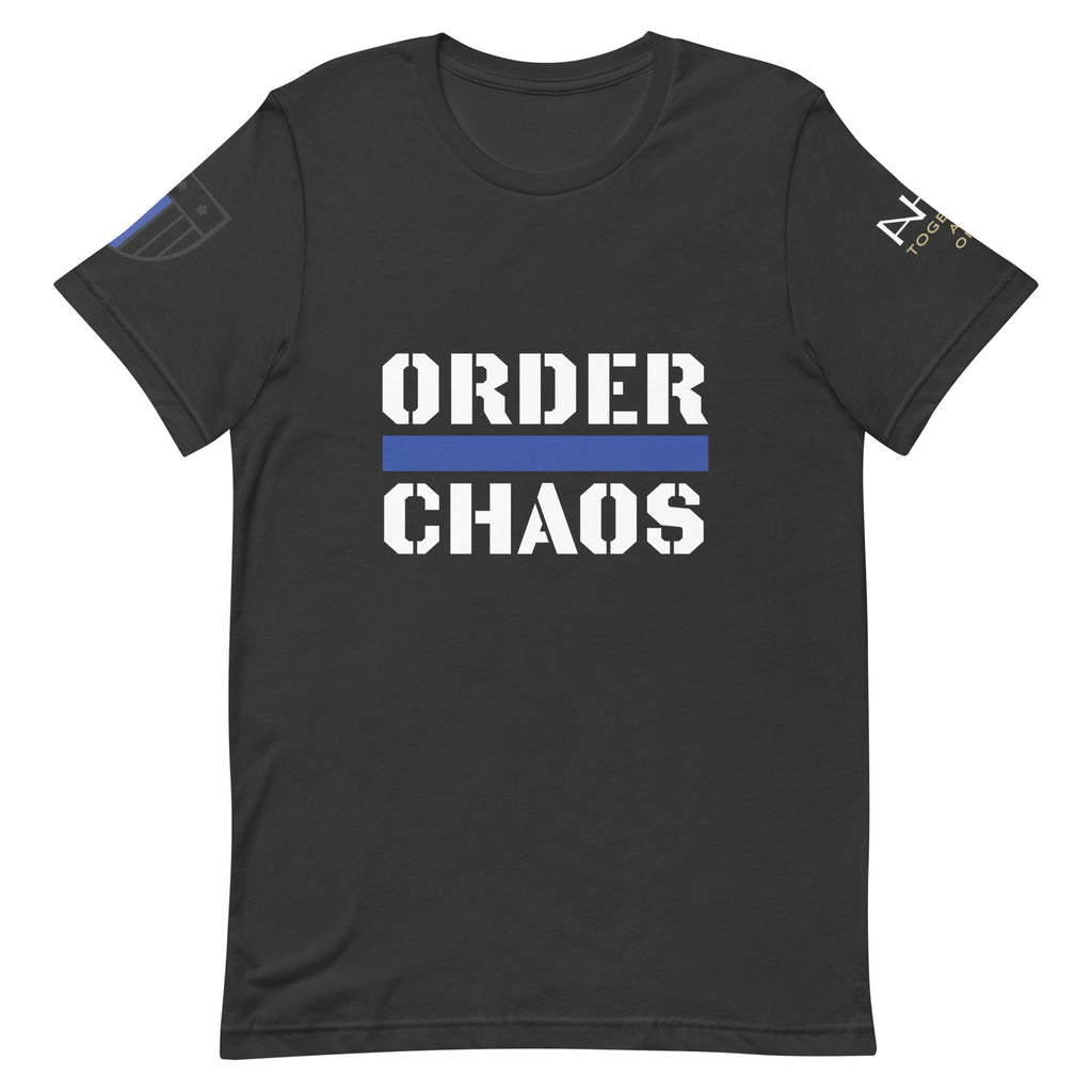 Order Over Chaos - Men's Thin Blue Line T-Shirt - American Heroes Apparel
