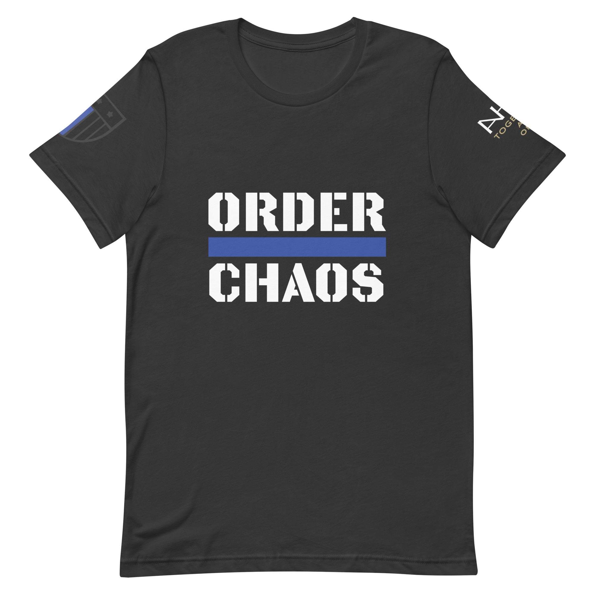 Order Over Chaos - Men's Thin Blue Line T-Shirt - American Heroes Apparel