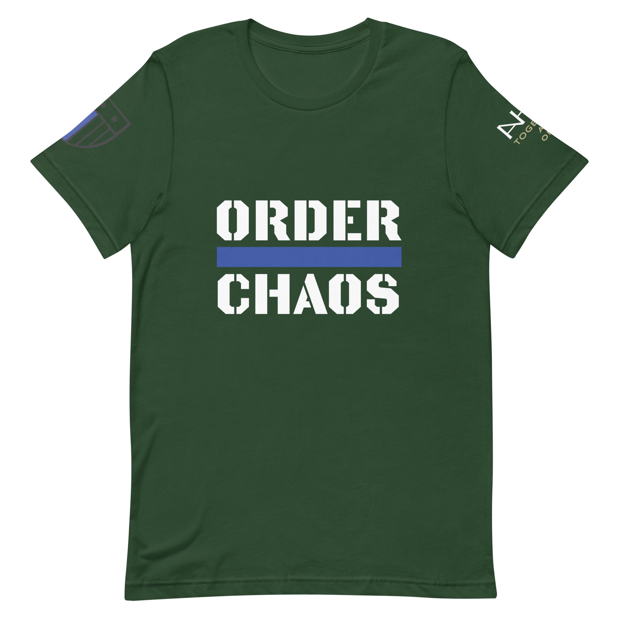 Order Over Chaos - Men's Thin Blue Line T-Shirt - American Heroes Apparel