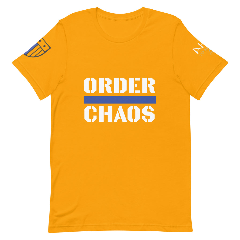 Order Over Chaos - Men's Thin Blue Line T-Shirt - American Heroes Apparel