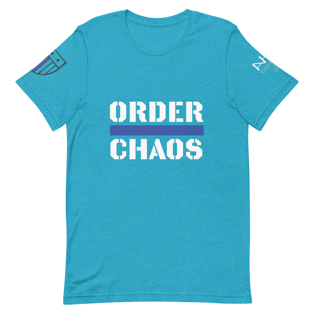 Order Over Chaos - Men's Thin Blue Line T-Shirt - American Heroes Apparel