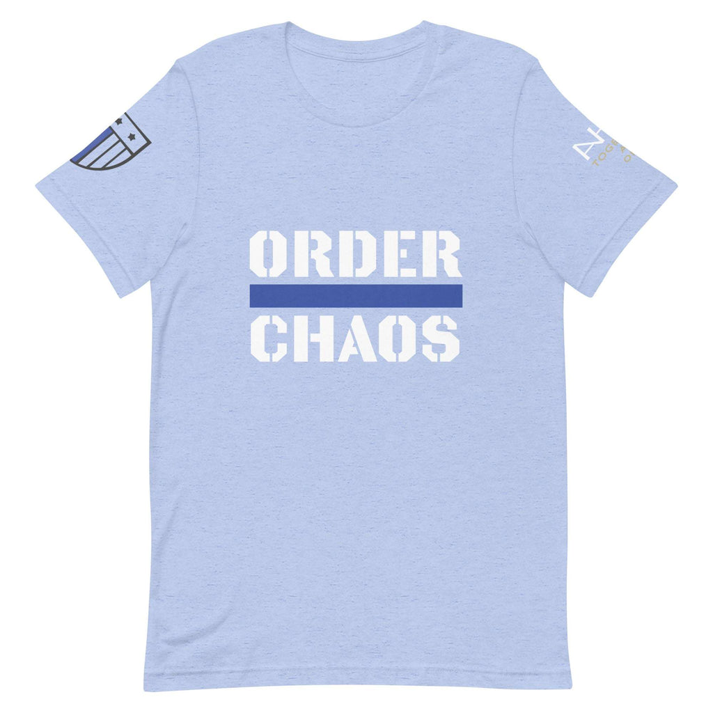 Order Over Chaos - Men's Thin Blue Line T-Shirt - American Heroes Apparel