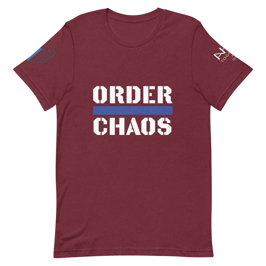 Order Over Chaos - Men's Thin Blue Line T-Shirt - American Heroes Apparel