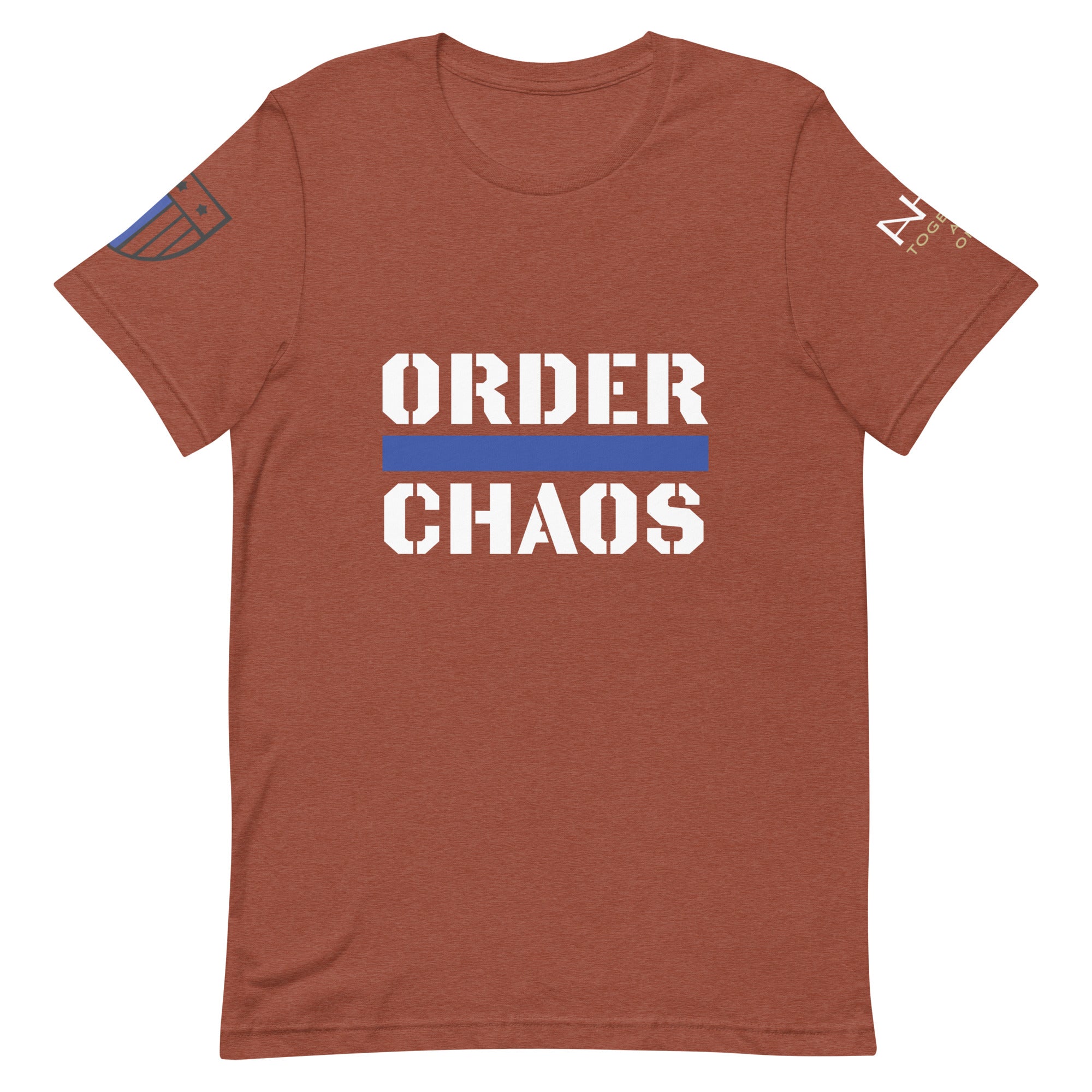 Order Over Chaos - Men's Thin Blue Line T-Shirt - American Heroes Apparel