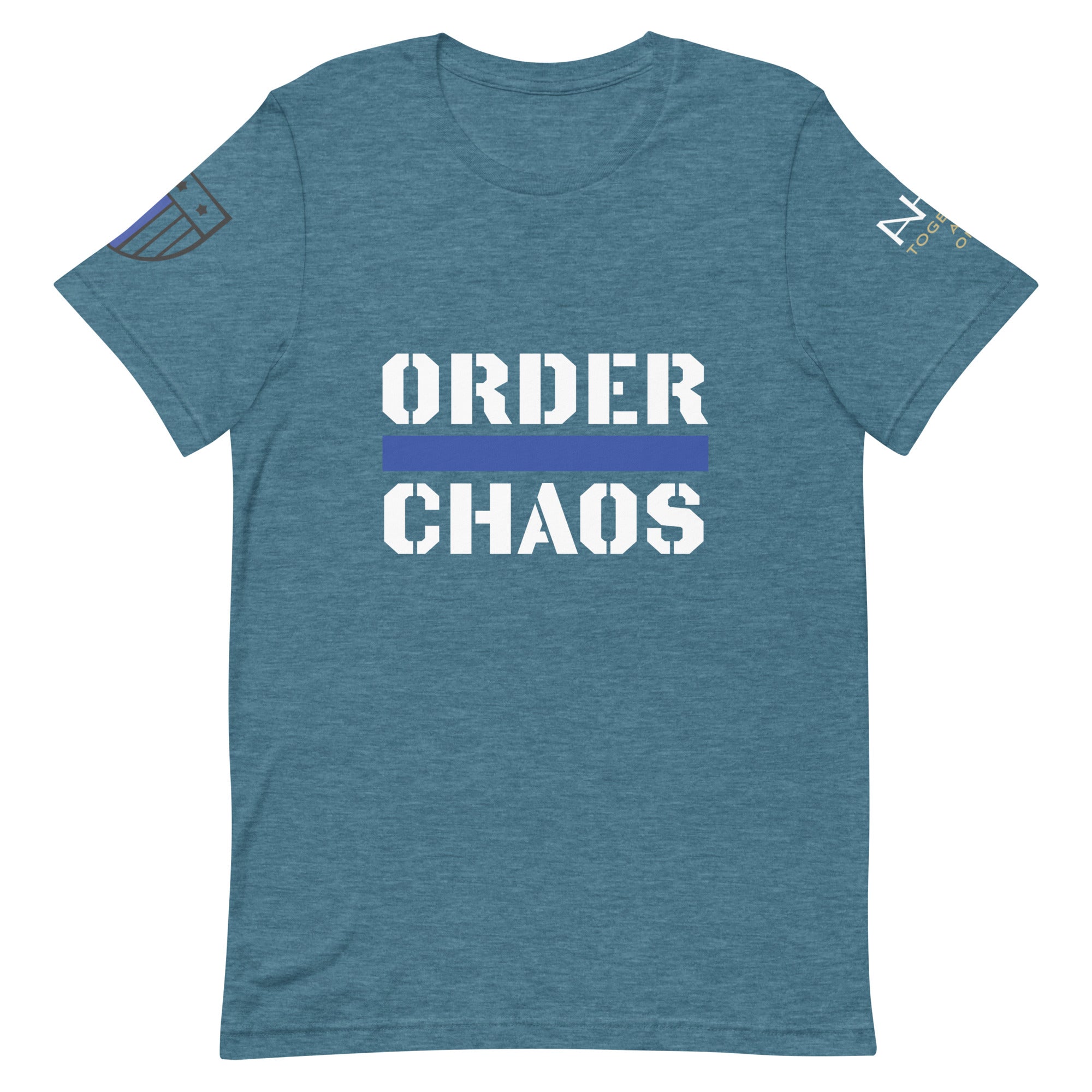 Order Over Chaos - Men's Thin Blue Line T-Shirt - American Heroes Apparel