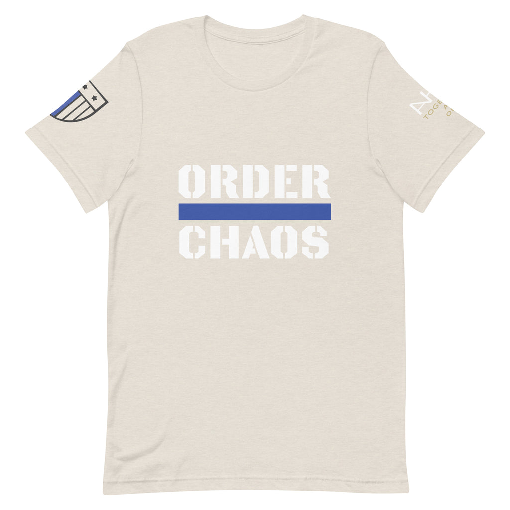 Order Over Chaos - Men's Thin Blue Line T-Shirt - American Heroes Apparel