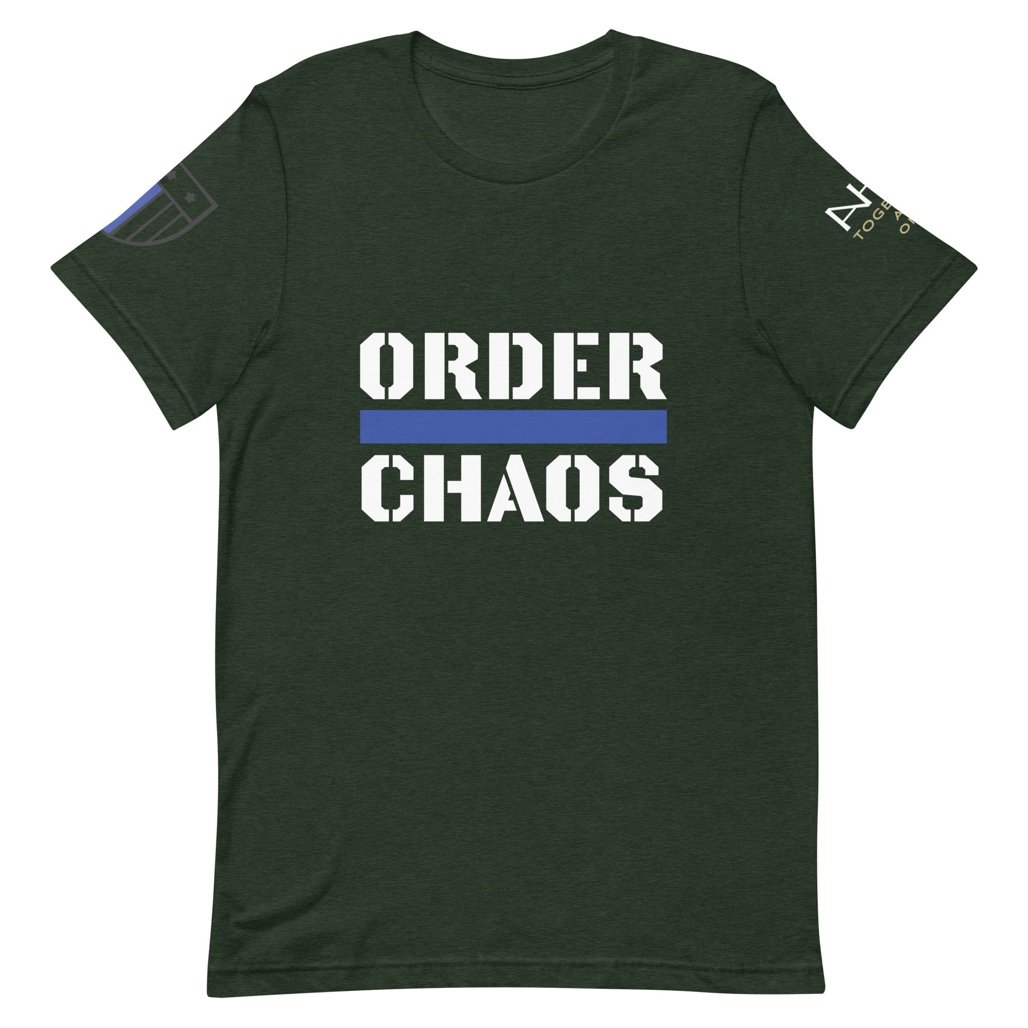 Order Over Chaos - Men's Thin Blue Line T-Shirt - American Heroes Apparel