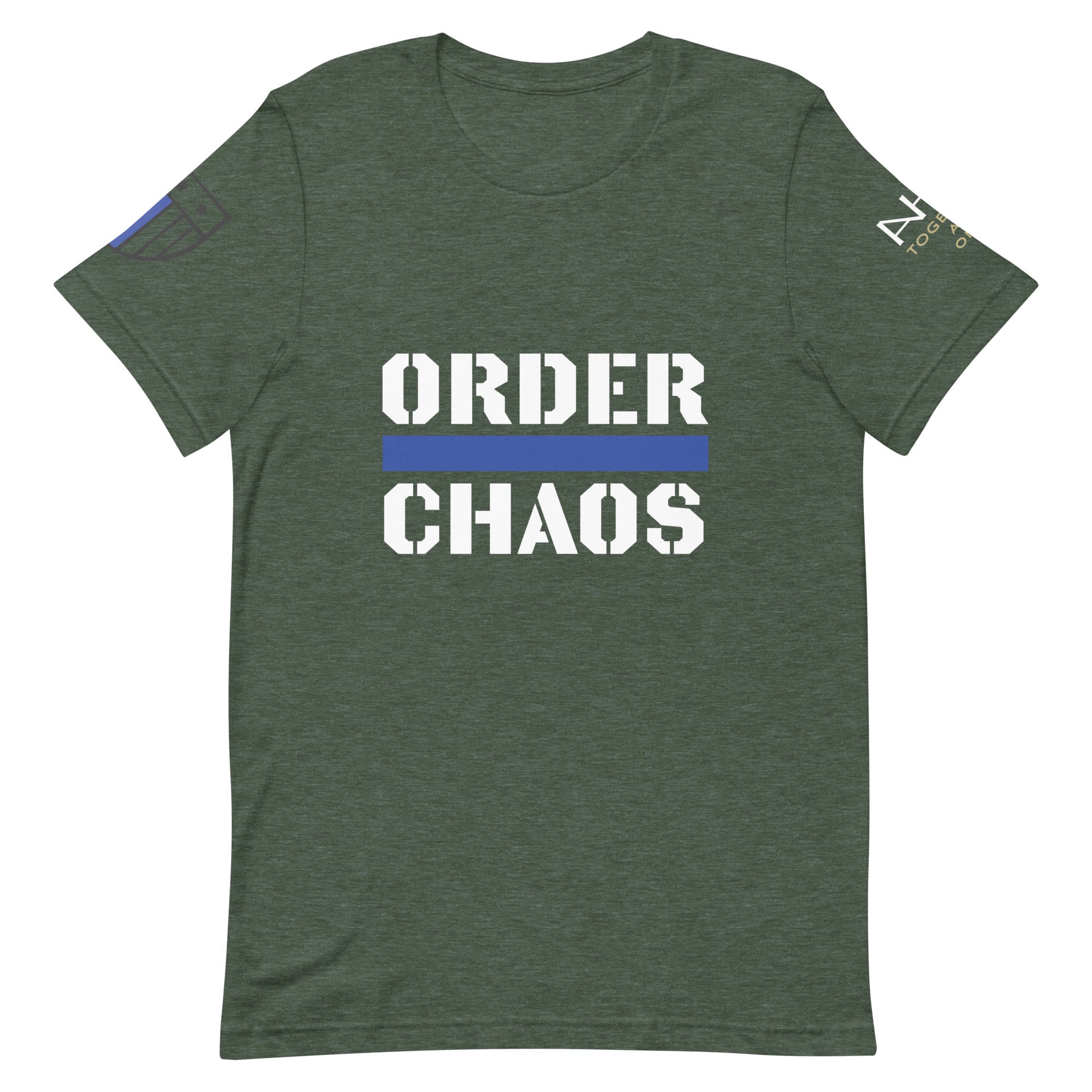 Order Over Chaos - Men's Thin Blue Line T-Shirt - American Heroes Apparel