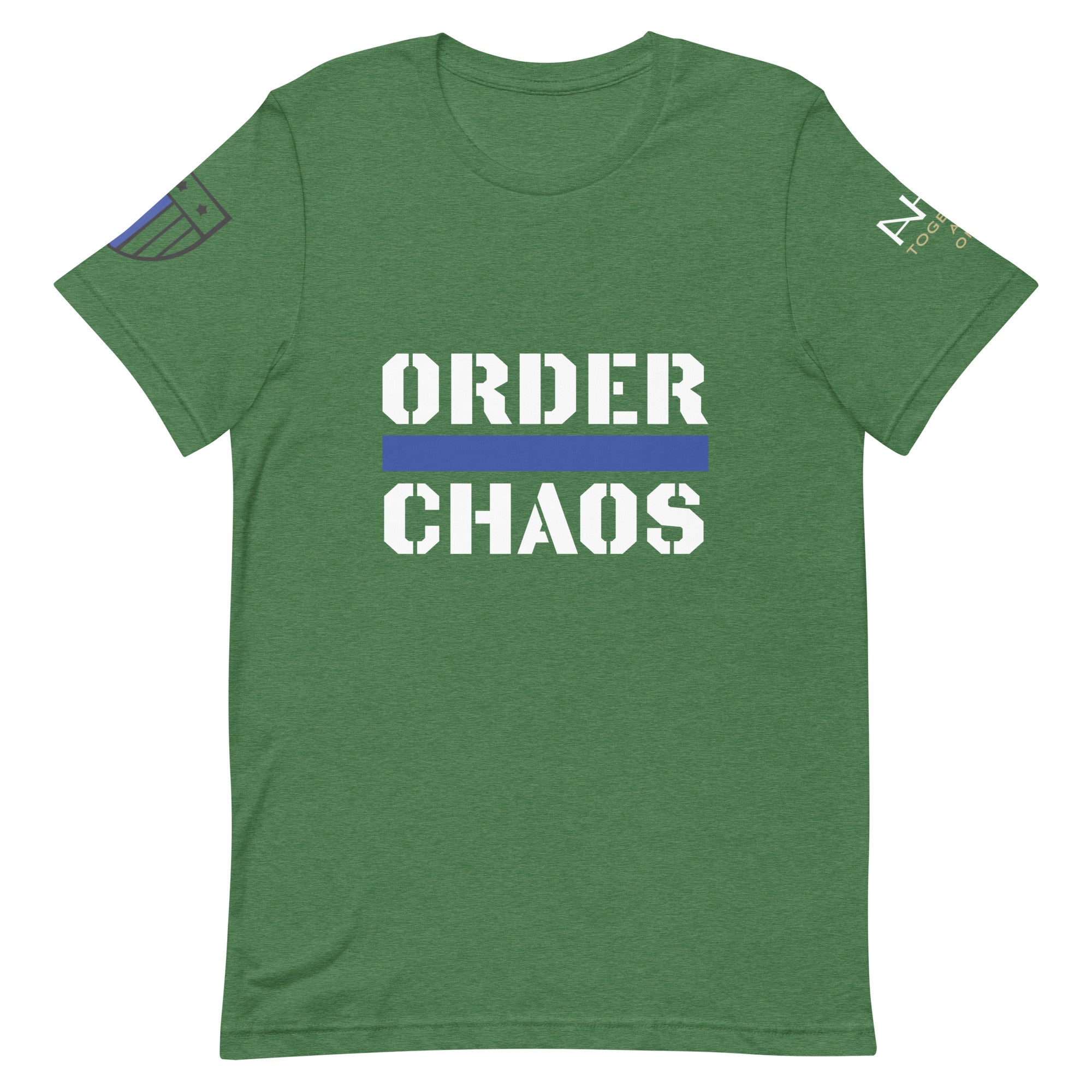 Order Over Chaos - Men's Thin Blue Line T-Shirt - American Heroes Apparel