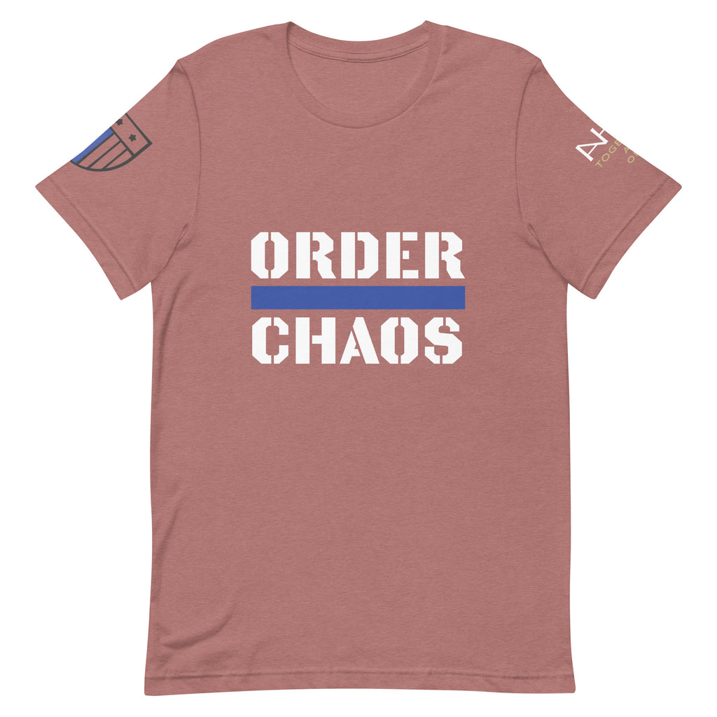 Order Over Chaos - Men's Thin Blue Line T-Shirt - American Heroes Apparel