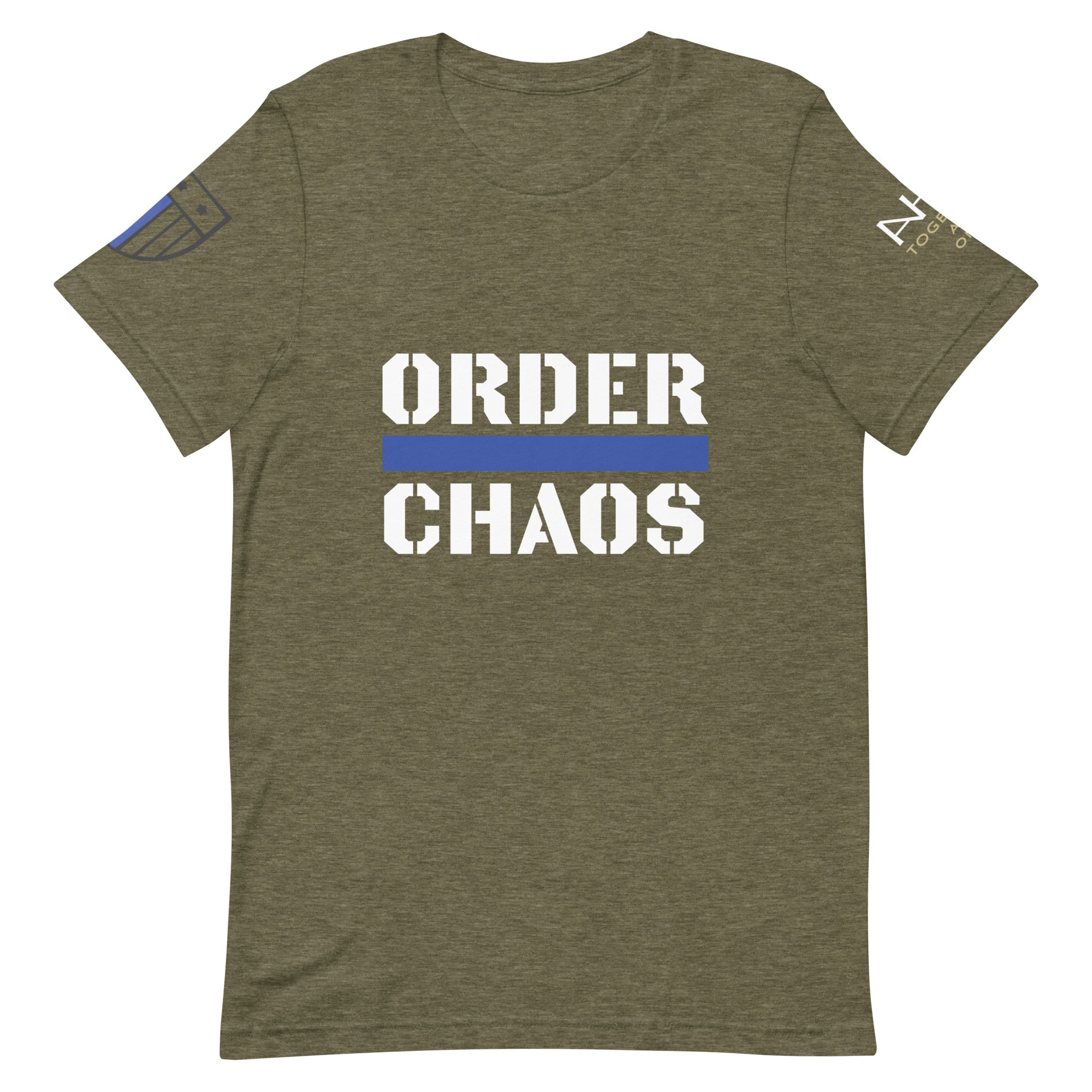 Order Over Chaos - Men's Thin Blue Line T-Shirt - American Heroes Apparel
