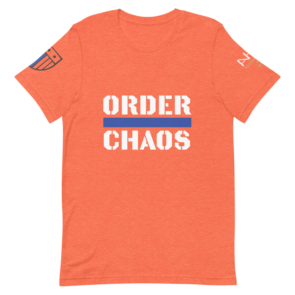 Order Over Chaos - Men's Thin Blue Line T-Shirt - American Heroes Apparel