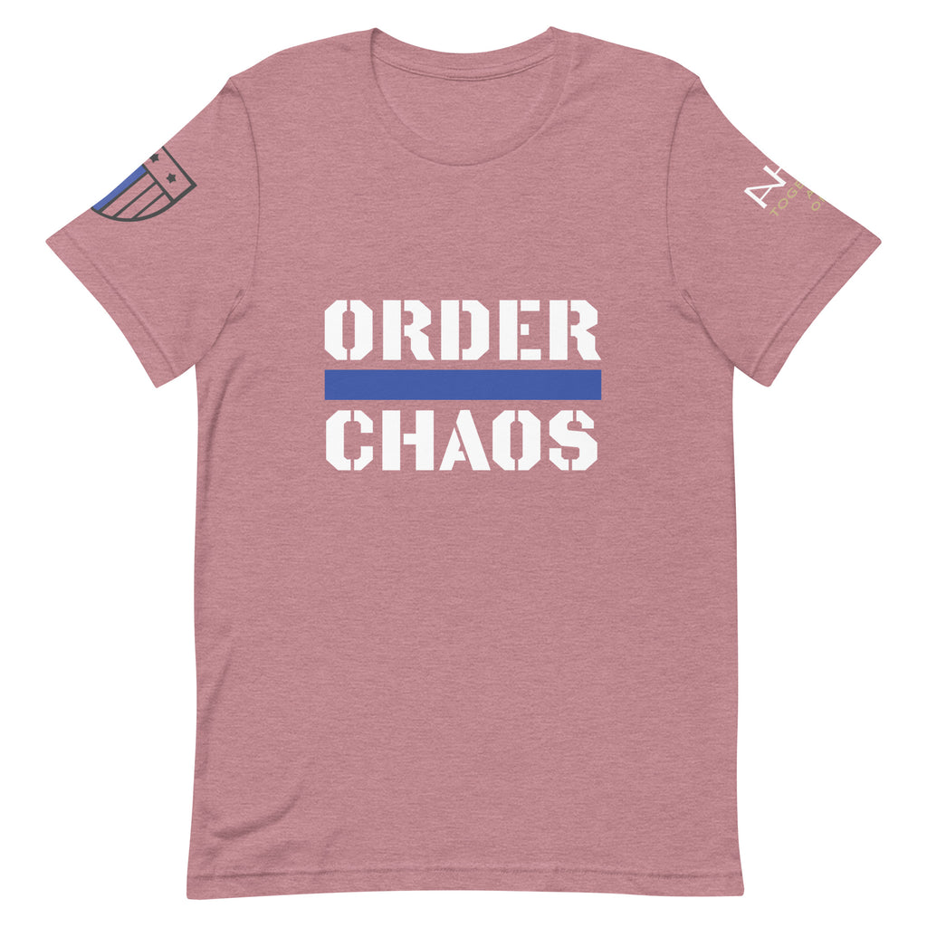 Order Over Chaos - Men's Thin Blue Line T-Shirt - American Heroes Apparel