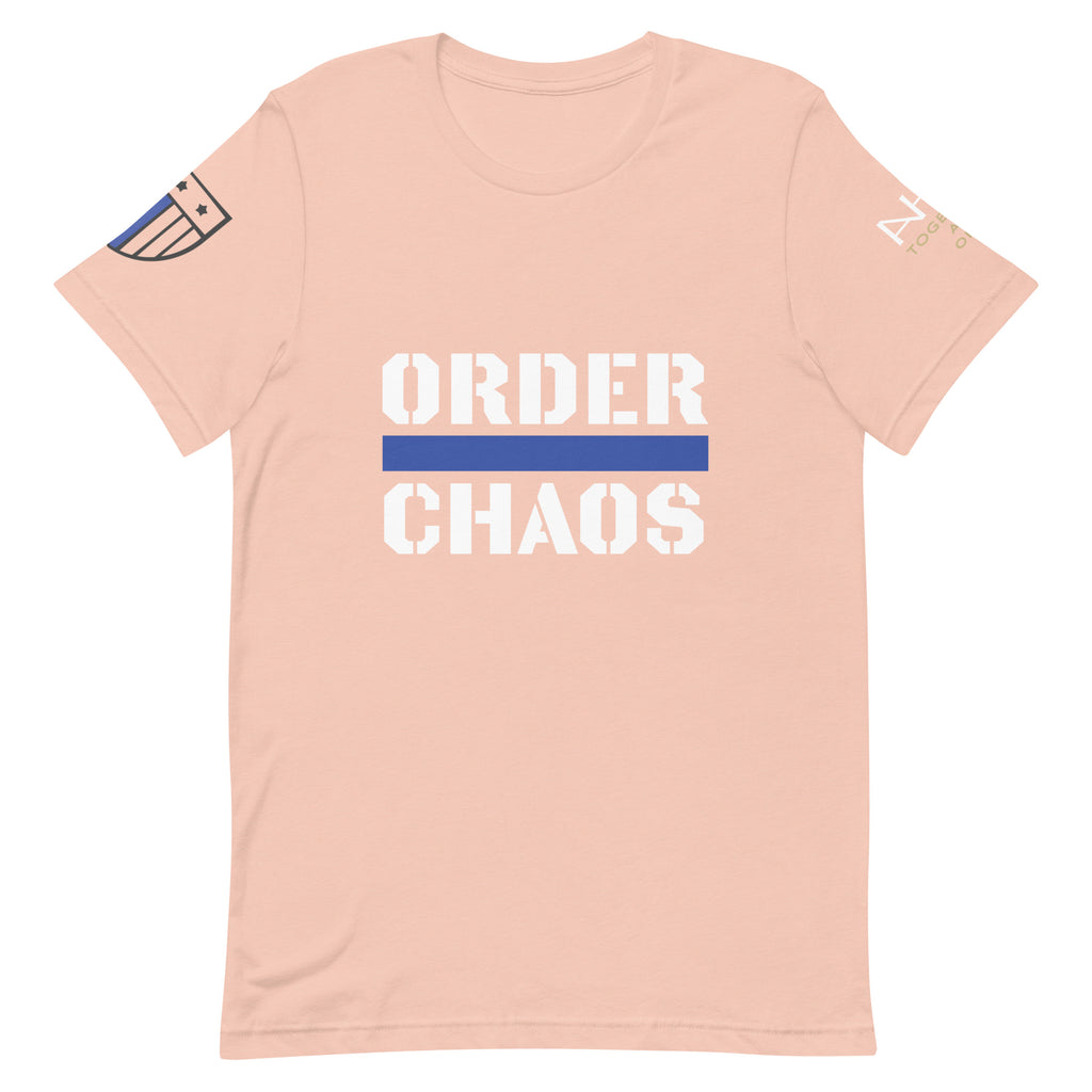 Order Over Chaos - Men's Thin Blue Line T-Shirt - American Heroes Apparel
