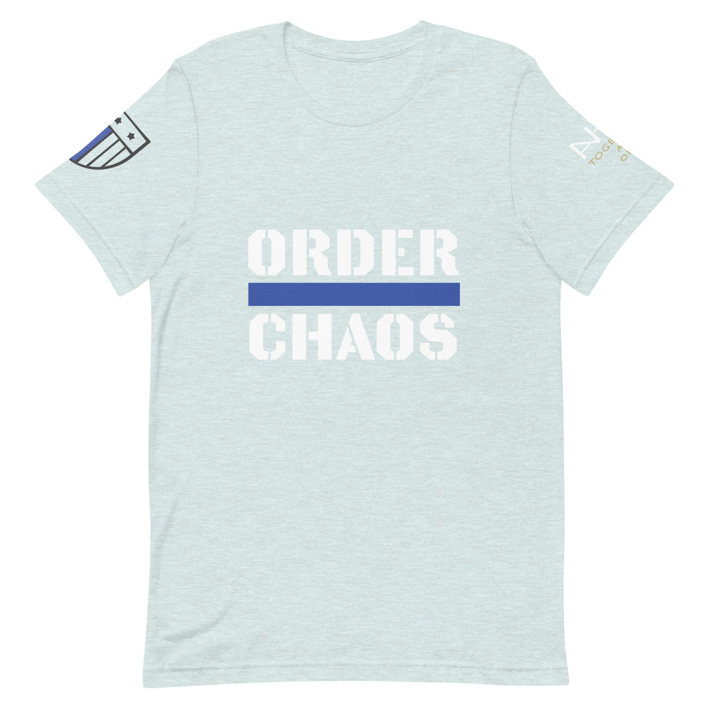 Order Over Chaos - Men's Thin Blue Line T-Shirt - American Heroes Apparel