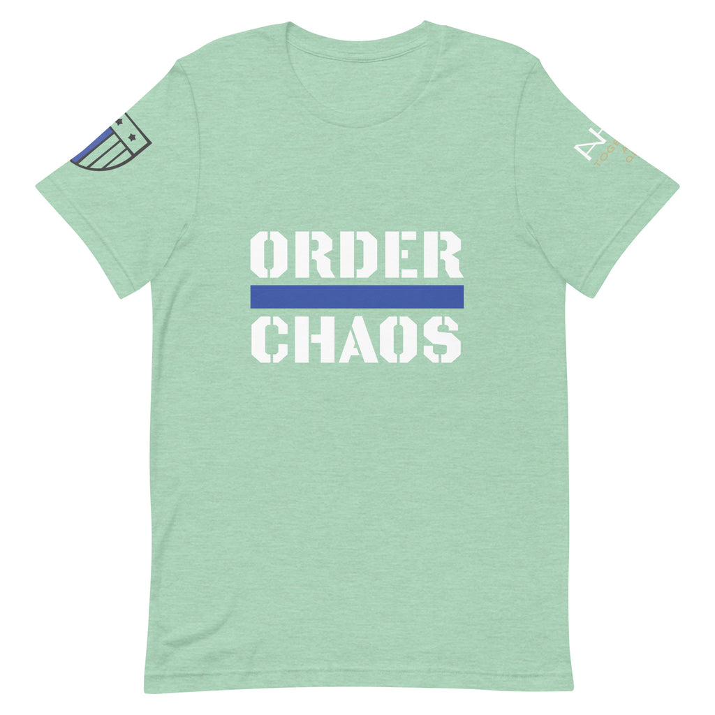 Order Over Chaos - Men's Thin Blue Line T-Shirt - American Heroes Apparel