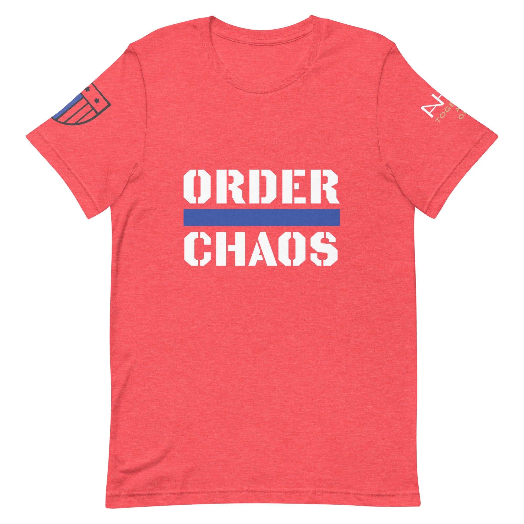 Order Over Chaos - Men's Thin Blue Line T-Shirt - American Heroes Apparel