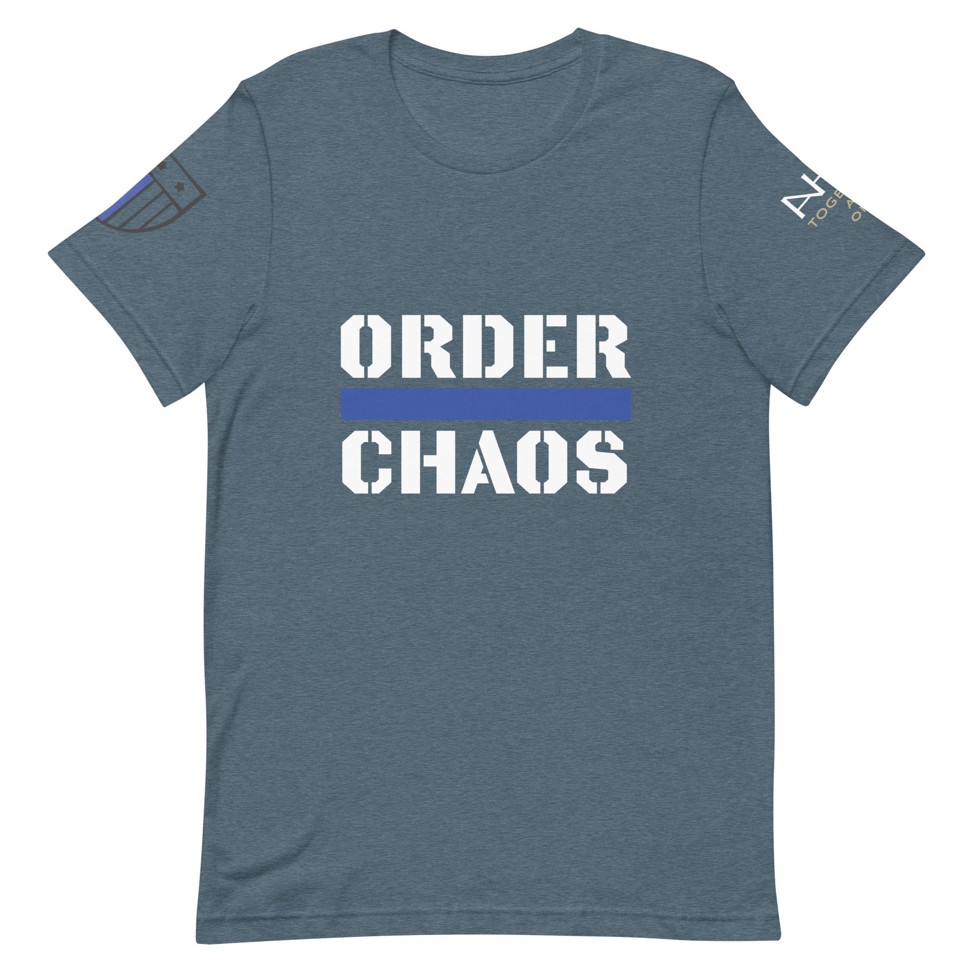 Order Over Chaos - Men's Thin Blue Line T-Shirt - American Heroes Apparel