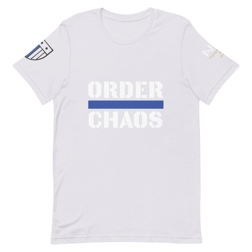 Order Over Chaos - Men's Thin Blue Line T-Shirt - American Heroes Apparel