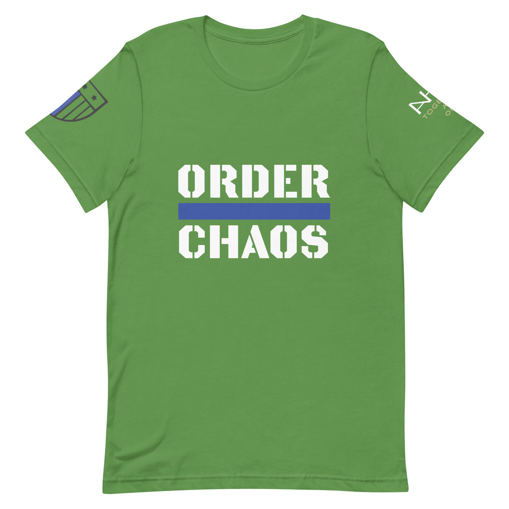 Order Over Chaos - Men's Thin Blue Line T-Shirt - American Heroes Apparel