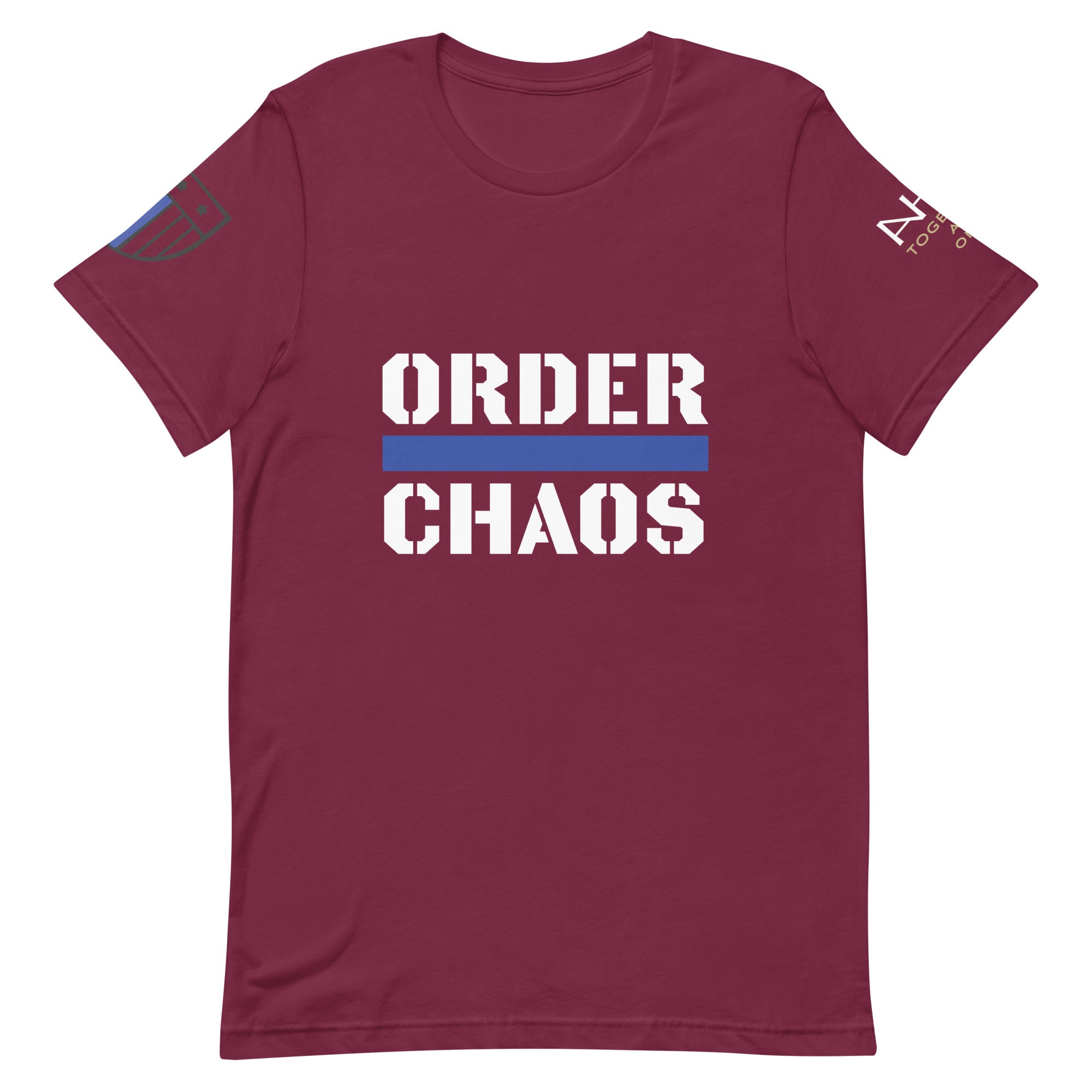 Order Over Chaos - Men's Thin Blue Line T-Shirt - American Heroes Apparel
